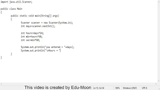 Time Converter in Java Programming Language Edu-Moon
