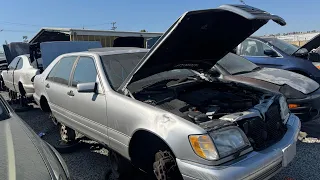 Visit to Picknpull Junkyard in Oakland CA 02 AMG CLK55 99 W140 2 W126 Sedans 00 R129 roadster