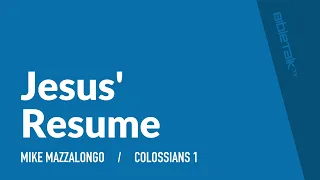Jesus' Resume