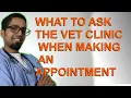 What To Ask The Vet Clinic When Making An Appointment