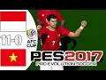 NGERI!!! | INDONESIA VS VIETNAM QUARTER FINAL | AFC ASIAN CUP 2022 | PES 2017 GAMEPLAY