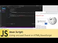 JavaScript How to use onLoad event trigger in HTML and JavaScript Tutorial