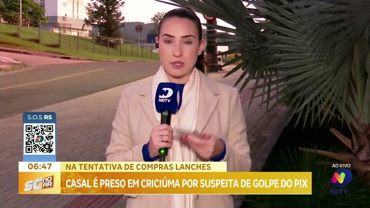 Casal é preso em Criciúma por suspeita de golpe do Pix na tentativa de comprar lanches