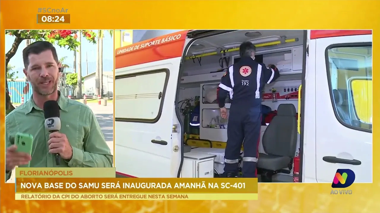 Nova base do SAMU deve ser inaugurada nesta terça-feira em Florianópolis