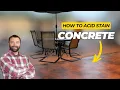 How to Acid Stain Concrete DIY Acid Stained Concrete Patio