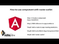 Angular 7 Lesson 6 - How to use component with router outlet