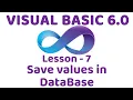 Visual Basic 6 0 Save values in Database