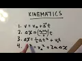 How to the Kinematics Equations