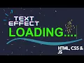 CSS Creative Text Animation Effects Amazing Animated Text using Html CSS