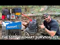 Solo Overnight Using a 170 Walmart Survival Kit In The Woods Part 1