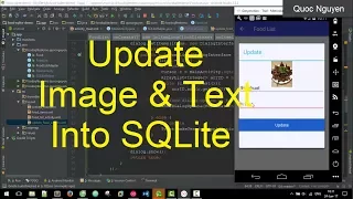 Saving Image And Text Into SQLite database - Update Data Into SQLite Part