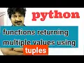 python programming by seenu sir functions returning multiple values using tuples
