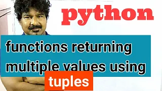python programming by seenu sir functions returning multiple values using tuples