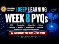 DL Week - 8 PYQs with Solutions CNN Convolution AlexNet ResNet IITM BS Degree