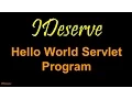 Hello World Servlet Program