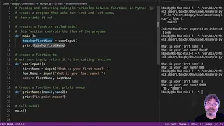Pass and Return Multiple Variables Python