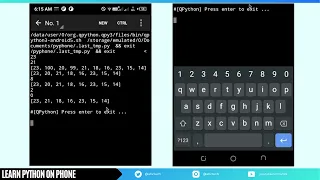 Python on Phone 23 List Pop Method in Python