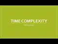 Lesson 9B1 Time Complexity Bart