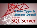 How to use Table Type in SQL Server with Master-Detail with examples Urdu - Hindi