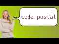 How to say zip code in French