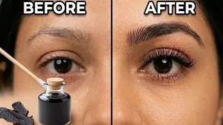 An ancient Indian ritual using date pits to achieve naturally thick eyelashes and eyebrows! 👁️✨