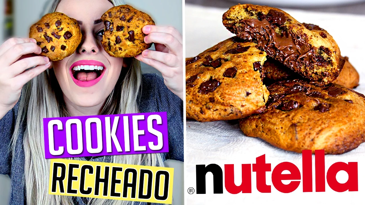 COMO FAZER COOKIES RECHEADO COM NUTELLA VEDA30 AMANDA DOMENICO