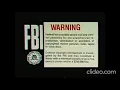 FBI Warning Screens And Tuirner Home Entertaiment 1988 vhs