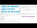 How to import and export data in RStudio for analysis