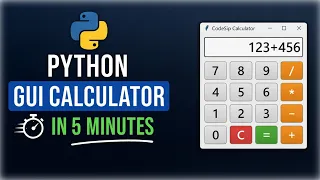 Python GUI Calculator using Tkinter Beginner Project in 5 Minutes
