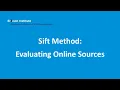 Sift Method Evaluating Online Resources