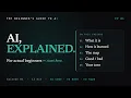 What AI Actually Is explained for complete beginners no code no math