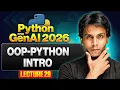 OOP Python Introduction Python for Gen AI 2026 Lecture 29