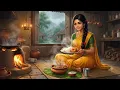 Village Woman Cooking in Heavy Rain Idli Medu Vada Sambar ASMR