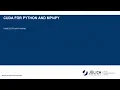 High-Performance Computing with Python CUDA for Python and mpi4py