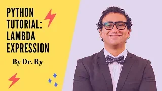 Python Tutorial on Functions Part 3 Lambda Expressions By Dr Ry Stemplicity