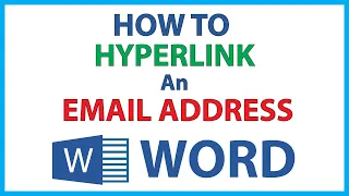 Microsoft Word How To Hyperlink An Email Address In Word 365