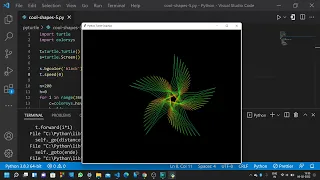 Python Turtle Graphics - 13 Cool Shape Drawing Python Turtle Coding