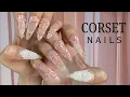 How To Make Sexy-ish Lace Corset Press On Nails Elegant 3D Nail Art Beginner Friendly Tutorial