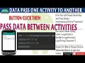 passing data between one page to another using explicit intent in android explicit intent