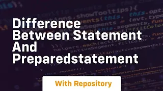 difference between statement and preparedstatement
