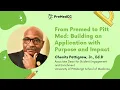 From Premed to Pitt Med Building an Application with Purpose and Impact