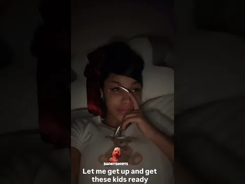 Cardi B gets ready for an early morning as she prepares her kids for their first day of school