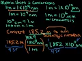Metric Units Conversion and Scientific Notation Examples nm pm cm