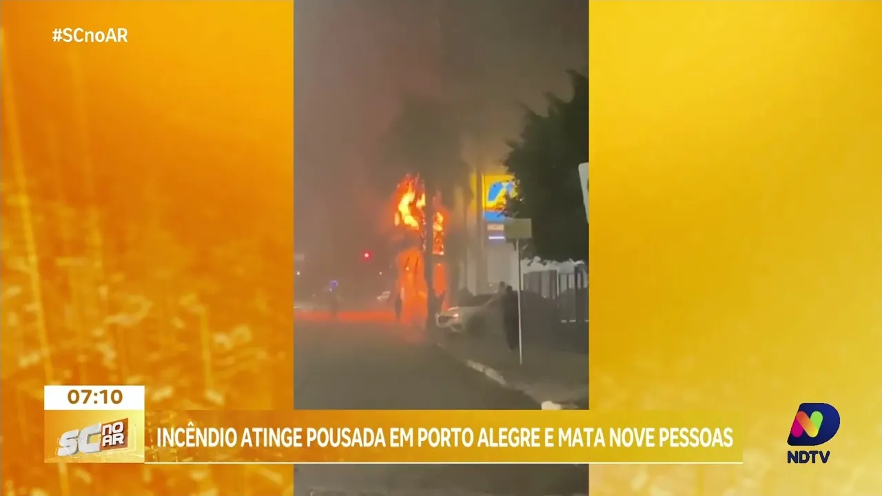 Incêndio em pousada no centro de Porto Alegre deixa nove vítimas fatais