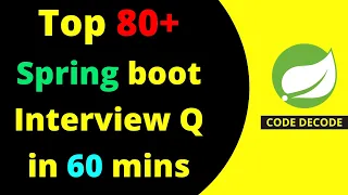 Top 80 Spring boot Interview Questions and Answers in 60 min 2026 Code Decode