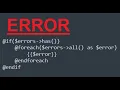 laravel Solucion Too few arguments to function Illuminate Support MessageBag has 0 passed