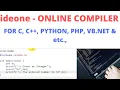 Online Compiler for C C Java Python PHP VB NET and etc
