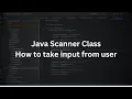 Java Scanner Class How to take user input Java Programming Tutorial