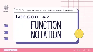 LESSON Function Notation