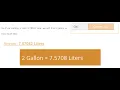 Convert 2 Gallons To Liters